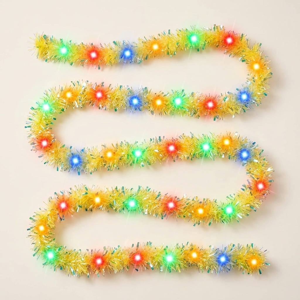 Julegarland med lys